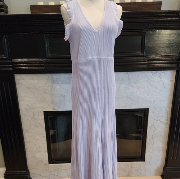 NWT Michael Michael Kors Lavender Mist Size Large Ribbed Dress - Picture 8 of 16